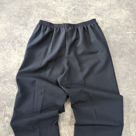 Vintage Levi's Bend Over Pants Womens 14 Black Poly High Waist Minimalist - Picture 4 of 8